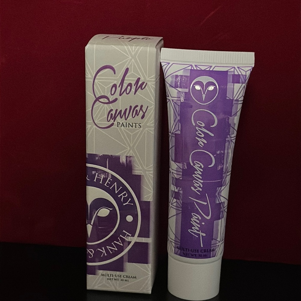 Hank and Henry Color Canvas Paint multi use cream in purple